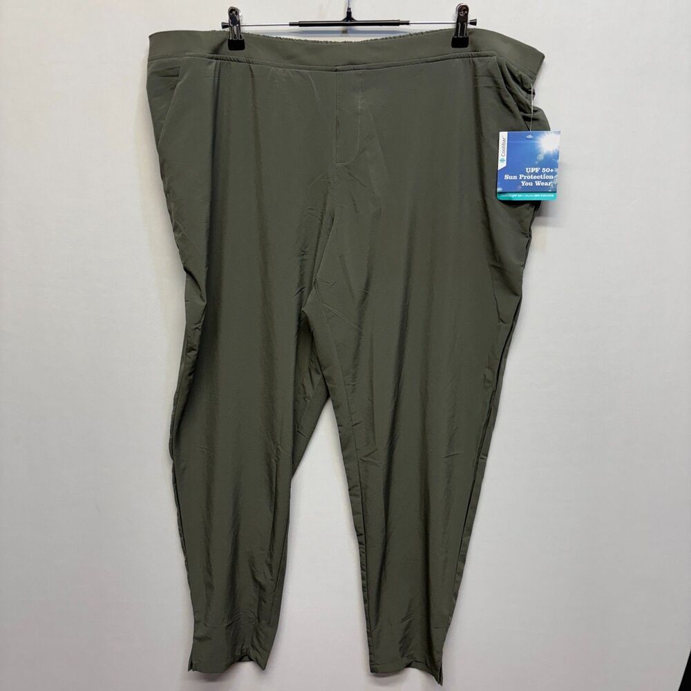 Women's Olive Green Stretch Pull-On Pants
